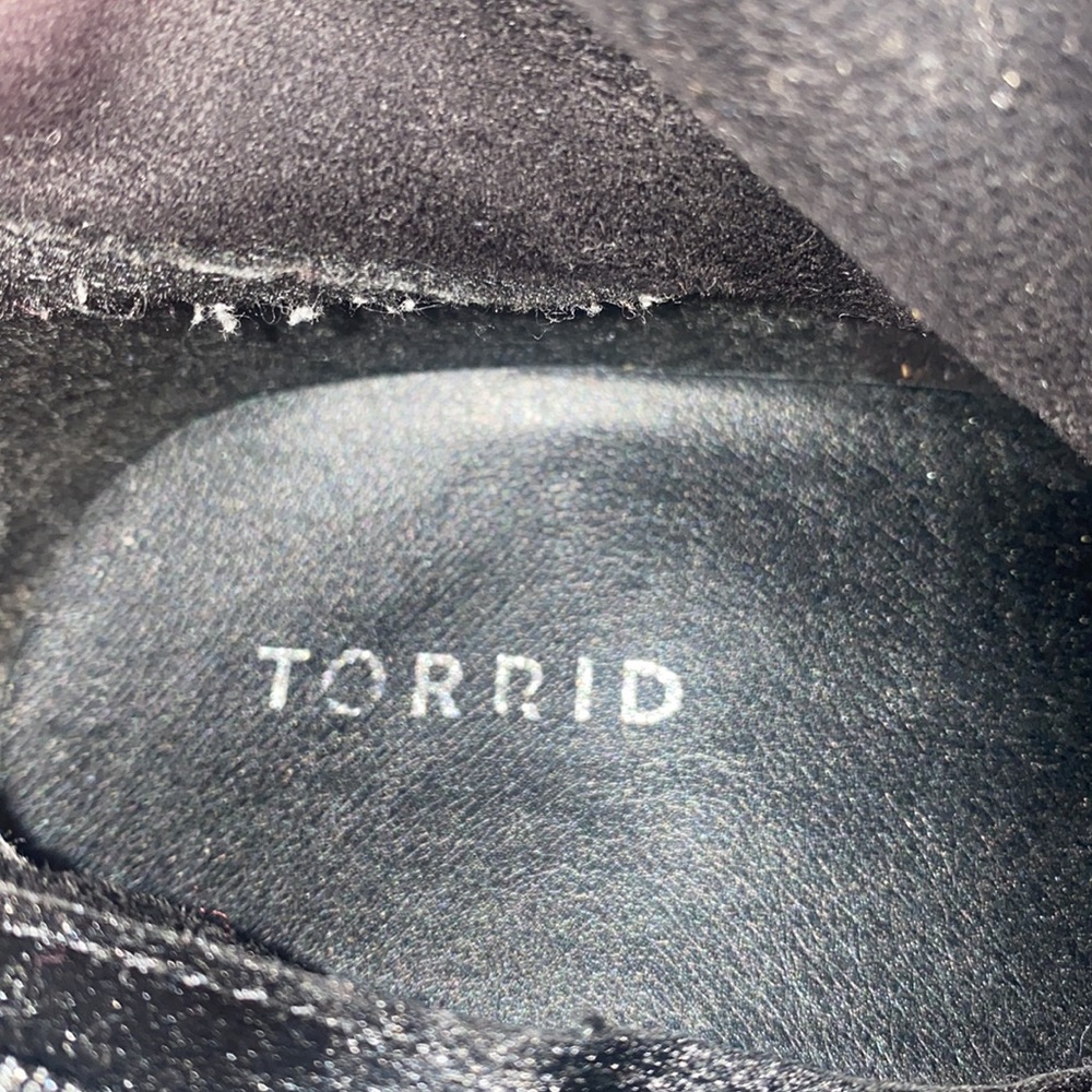 Torrid Black Velvet Slouchy Over The Knee Boots - Picture 6 of 6